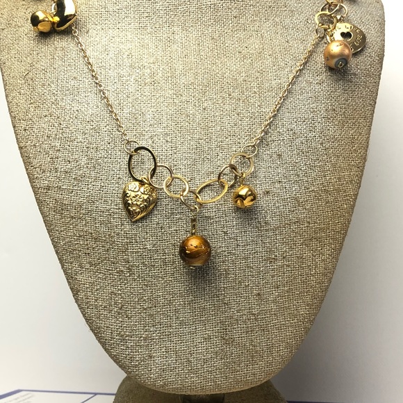 🐷 Gold Toned Charm Necklace - Picture 5 of 8